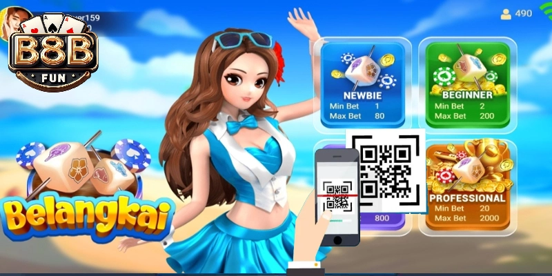 Tải Belangkai - App game bài lắc xí ngầu đổi thưởng hấp dẫn 3 Quét mã QR tại B8B tải Belangkai nhanh gọn lẹ